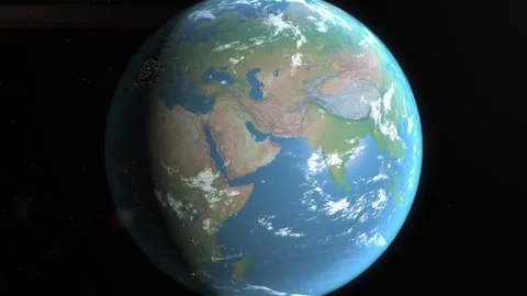 Location and map of Tajikistan on the surface of the earth at day. Stock Footage 329206167