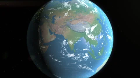 Location and map of Tibet on the surface of the earth at day. Stock Footage 329220150