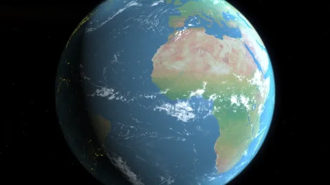 Location and map of Togo on the surface of the earth at day. Stock Footage 329221416