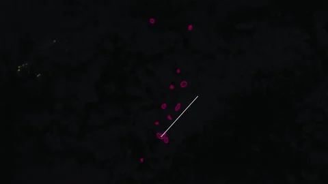 Location and map of Tonga on the surface of the earth at night. Stock Footage 328225616