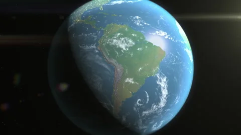 Location and map of Uruguay on the surface of the earth at day. Stock Footage 329236908