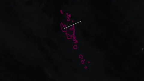 Location and map of Vanuatu on the earth at night. Stock Footage 328236045