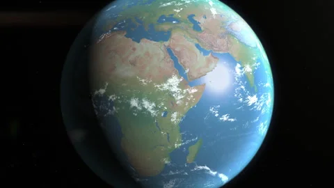 Location and map of Yemen on the surface of the earth at day. Stock Footage 329242651