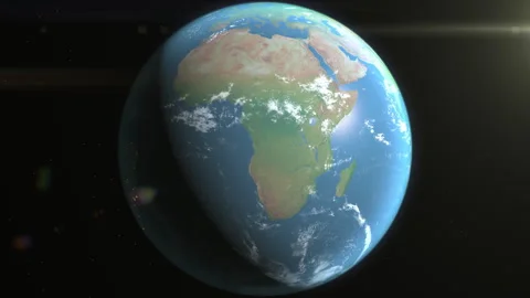 Location and map of Zambia on the surface of the earth at day. Stock Footage 329243522