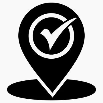 Location and OK icon. Stock Illustration