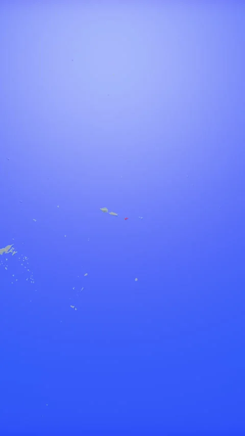 Location and red map of Amercian Samoa on the earth in vertical format Stock Footage 331001344
