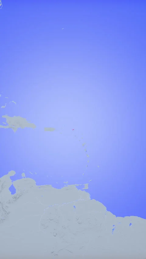 Location and red map of Anguilla on the earth in vertical format Stock Footage 331002604