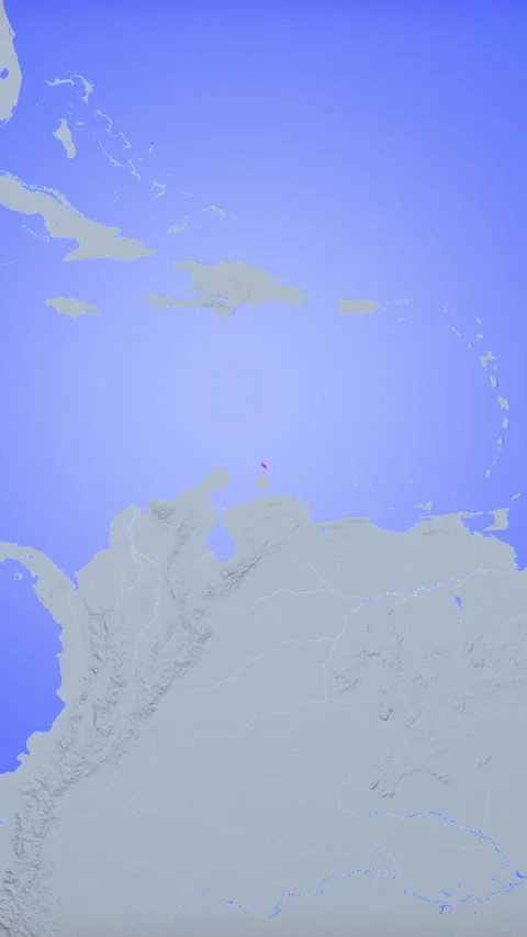 Location and red map of Aruba on the earth in vertical format Stock Footage 331004451
