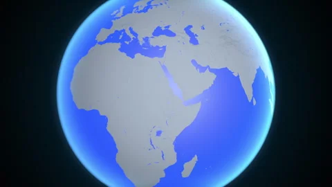 Location and red map of Bahrain on the earth Stock Footage 329278585