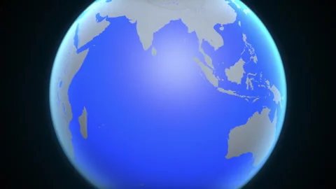 Location and red map of Cocos Island on the earth Vidéo 329894828