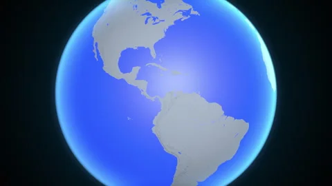 Location and red map of Grenada on the earth Stock Footage 329902789