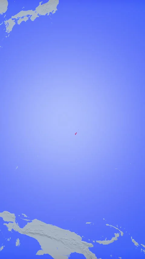 Location and red map of Guam on the earth in vertical format Stock Footage 331473467
