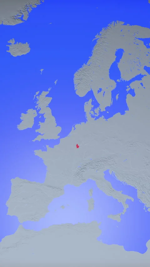 Location and red map of Luxembourg on the earth in vertical format Видео 331479413