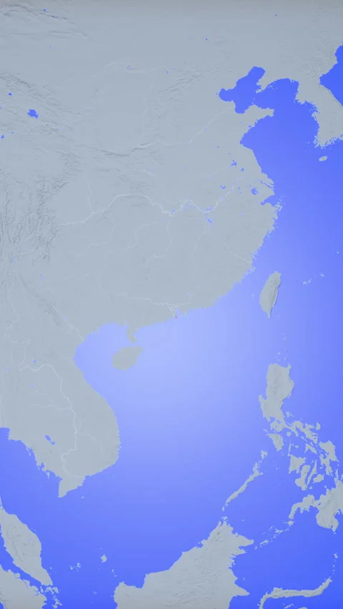Location and red map of Macau on the earth in vertical format Stock Footage 331435749