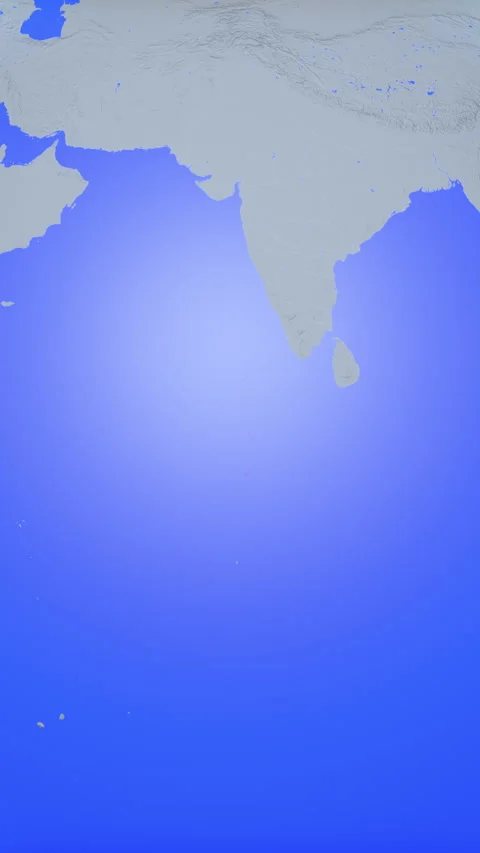 Location and red map of Maldives on the earth in vertical format Stock Footage 331437808
