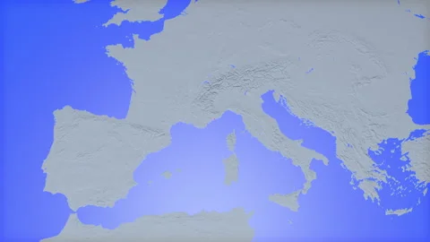 Location and red map of Monaco on the earth Stock Footage 330329549