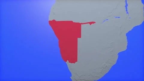 Location and red map of Namibia on the earth Vidéo 330332639