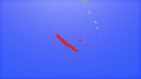 Location and red map of New Caledonia on the earth Видео 330477713