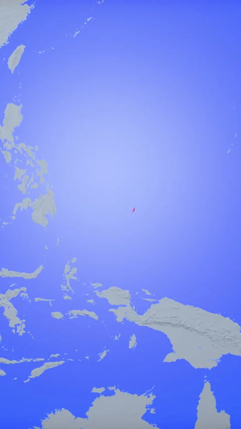 Location and red map of Palau on the earth in vertical format Stock Footage 331462237