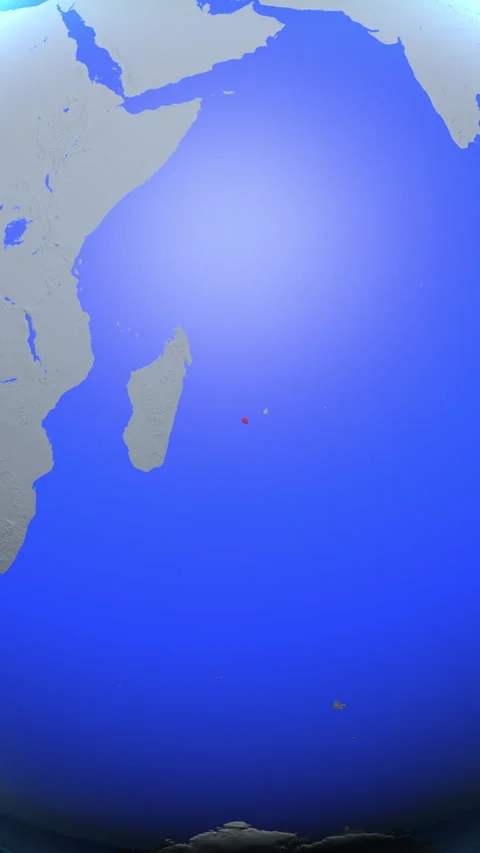 Location and red map of Reunion Island on the earth in vertical format Vídeos de archivo 331467811
