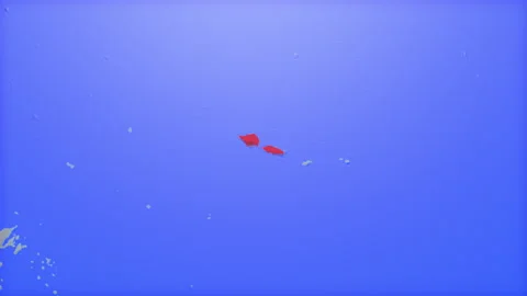 Location and red map of Samoa on the earth Vidéo 330486128