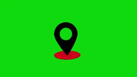 Location animation on green background Vidéo 330217005