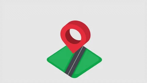 Location. Animation of navigation by a place mark on the map Video stock 276892141