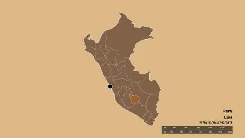 Location of Apurimac, region of Peru. Pattern 스톡 일러스트