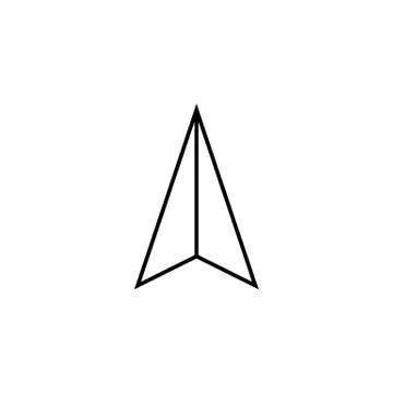 Location arrow line icon, navigation and gps sign Illustrazione stock