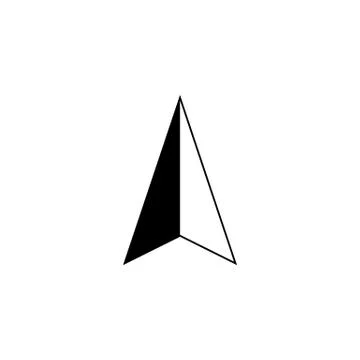 Location arrow solid icon, navigation and gps sign Stock Illustration