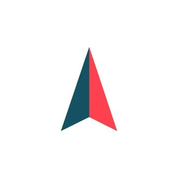 Location arrow solid icon, navigation and gps sign Stock Illustration
