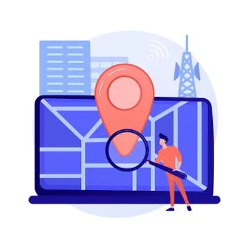 Location based advertisement vector concept metaphor イラスト素材