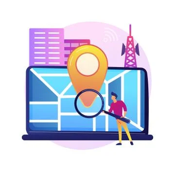 Location based advertisement vector concept metaphor Stock Illustration