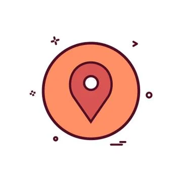 Location basic icon vector design Stock Illustration