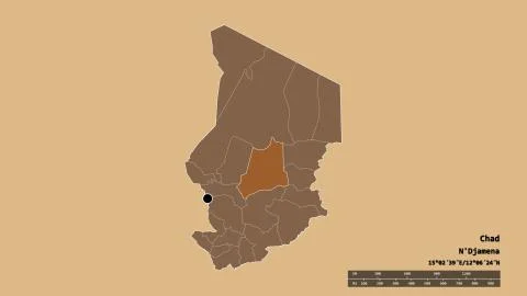 Location of Batha, region of Chad. Pattern イラスト素材