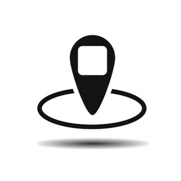 Location black icon shadow Stock Illustration