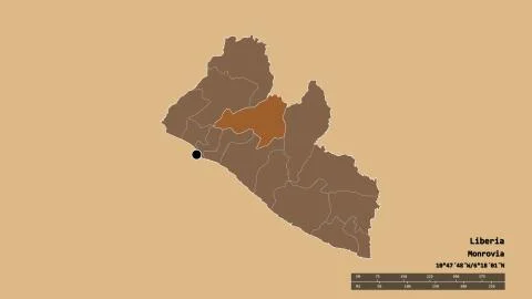 Location of Bong, county of Liberia. Pattern Stock Illustration