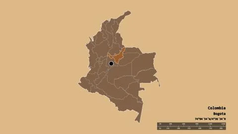 Location of Boyaca, department of Colombia. Pattern Stock Illustration