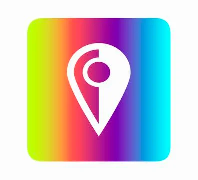 Location, building a route on the map. A point on the map Stock Illustration