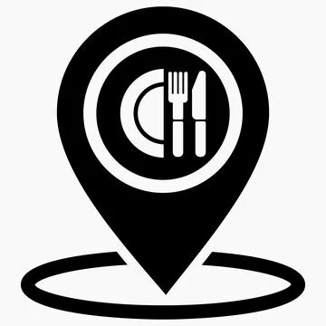 Location of the cafe. Stock Illustration