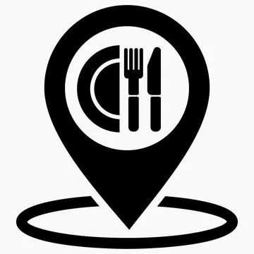 Location of the cafe. Stock Illustration