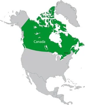 Location of canada Stock Illustration