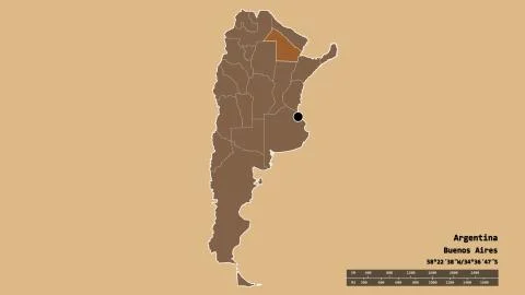 Location of Chaco, province of Argentina. Pattern Stock Illustration