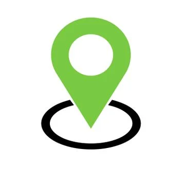 Location check in icon vector. Pin sign Isolated on white background. Stock Illustration