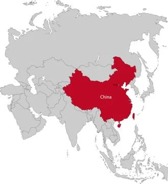 Location of China Stock Illustration