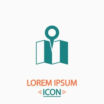 Location computer symbol Stock Illustration