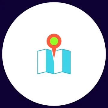 Location computer symbol Stock Illustration