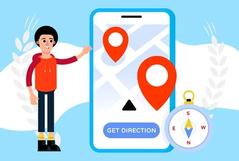 Location Concept Illustration Stock Illustration
