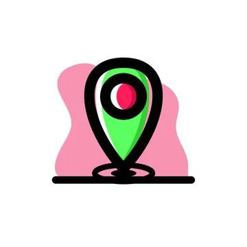 Location Conceptual Vector Icon Illustration Design Stock Illustration