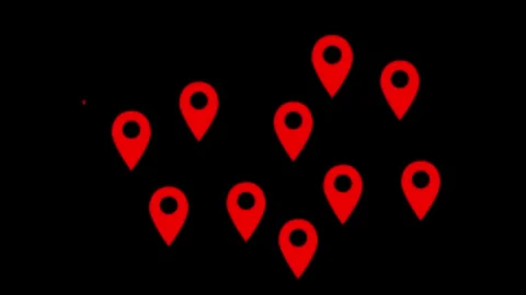 Location Connectivity concept motion graphics video Stock Footage 305299708